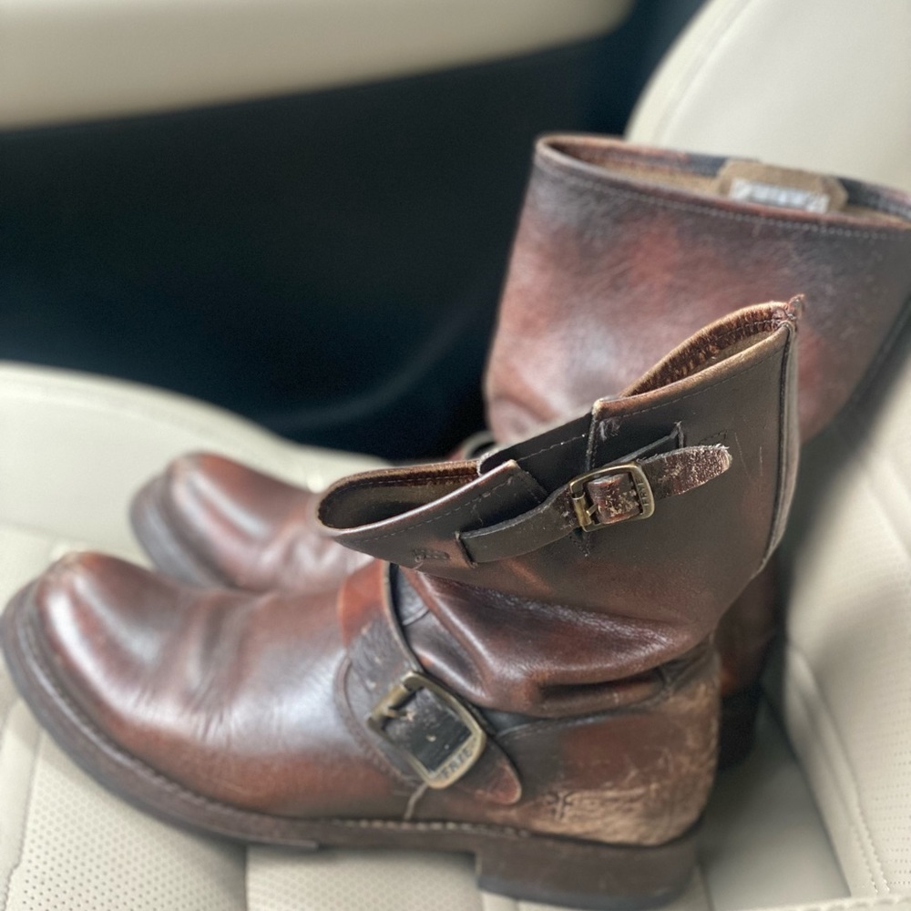 Frye Brown Heeled Boots